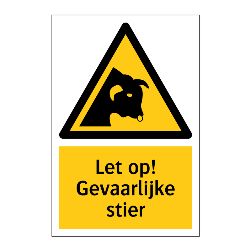 Let op! Gevaarlijke stier