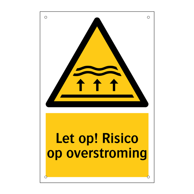 Let op! Risico op overstroming