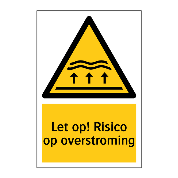 Let op! Risico op overstroming