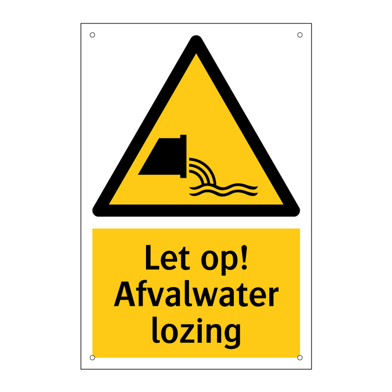 Let op! Afvalwater lozing