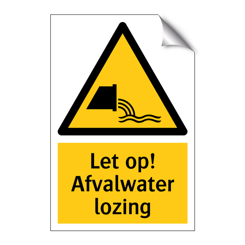 Let op! Afvalwater lozing