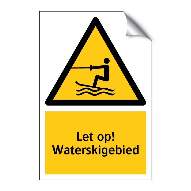 Let op! Waterskigebied