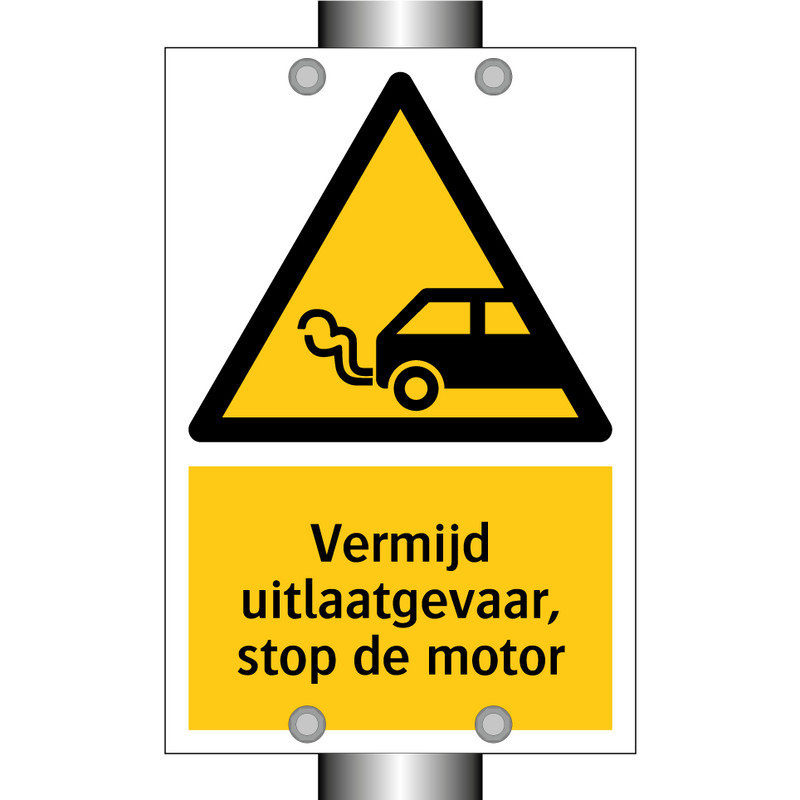 Vermijd uitlaatgevaar, stop de motor