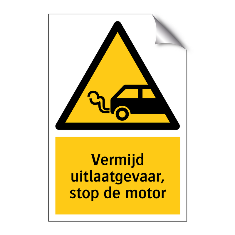 Vermijd uitlaatgevaar, stop de motor