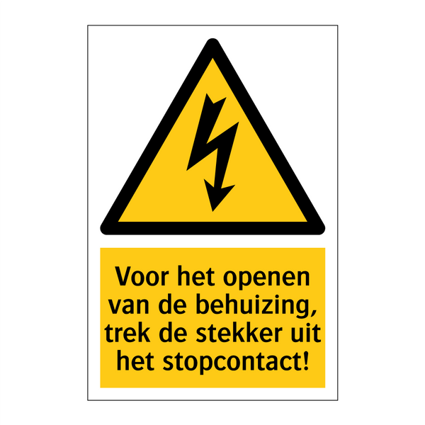 Voor het openen van de behuizing, trek de stekker uit het stopcontact!