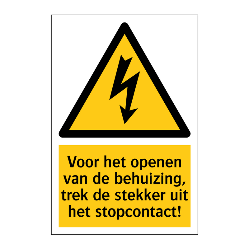 Voor het openen van de behuizing, trek de stekker uit het stopcontact!