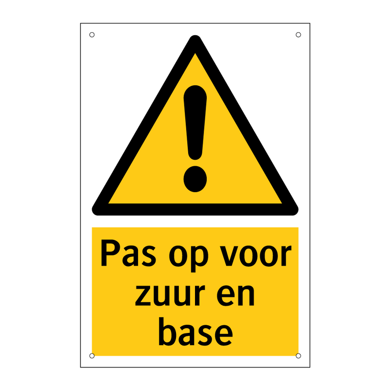 Pas op voor zuur en base