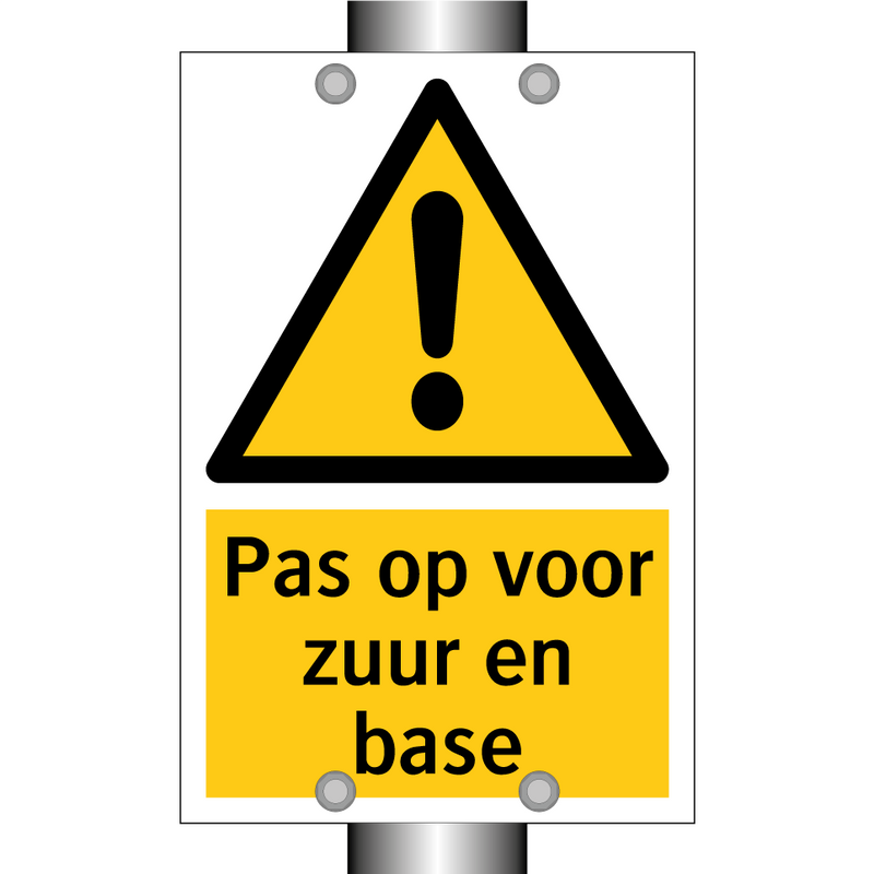 Pas op voor zuur en base