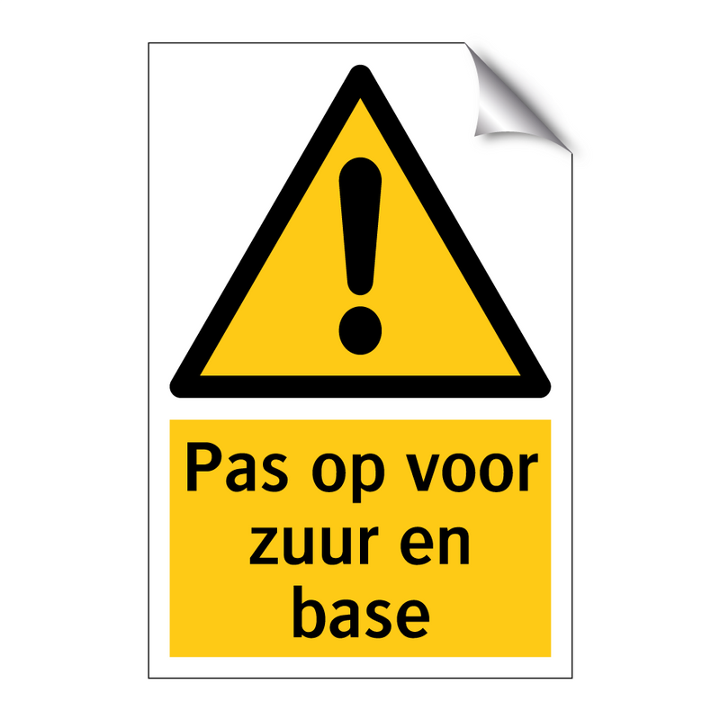 Pas op voor zuur en base