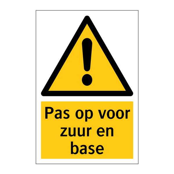 Pas op voor zuur en base