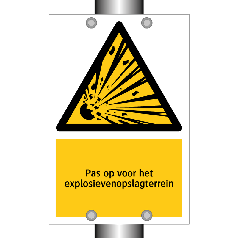 Pas op voor het explosievenopslagterrein