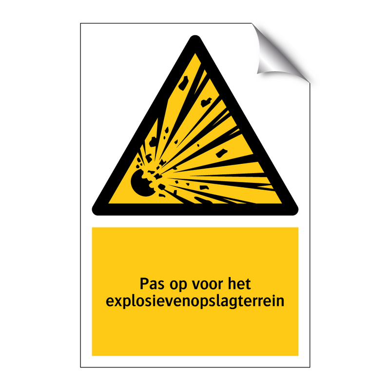 Pas op voor het explosievenopslagterrein