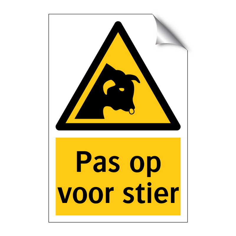 Pas op voor stier