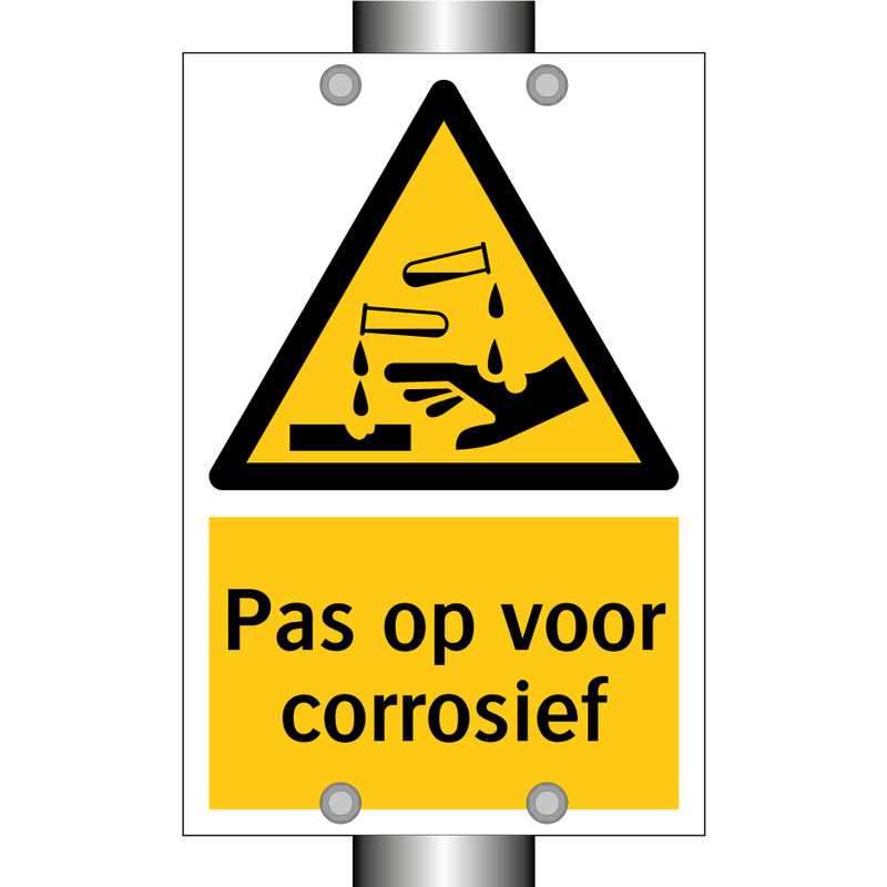 Pas op voor corrosief