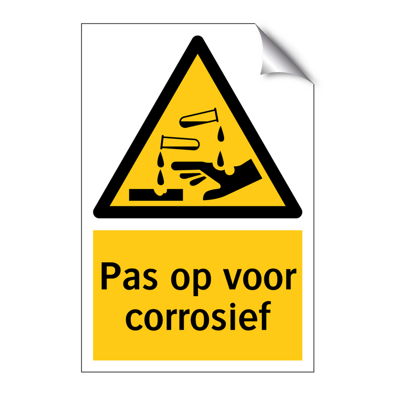 Pas op voor corrosief