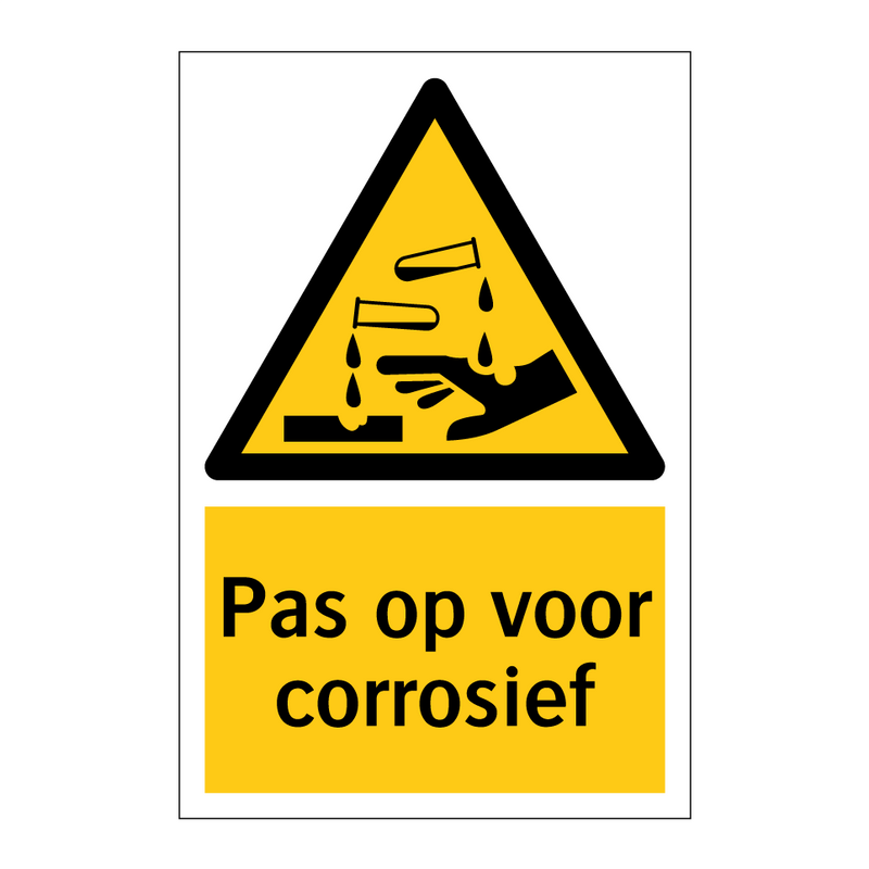 Pas op voor corrosief