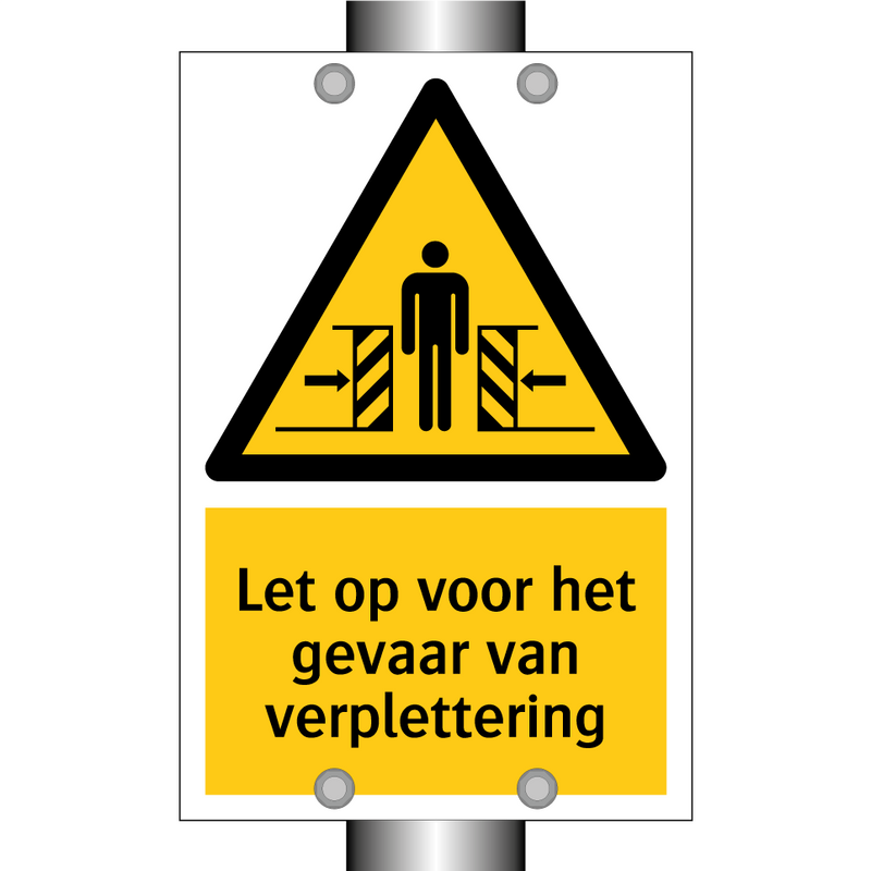 Let op voor het gevaar van verplettering