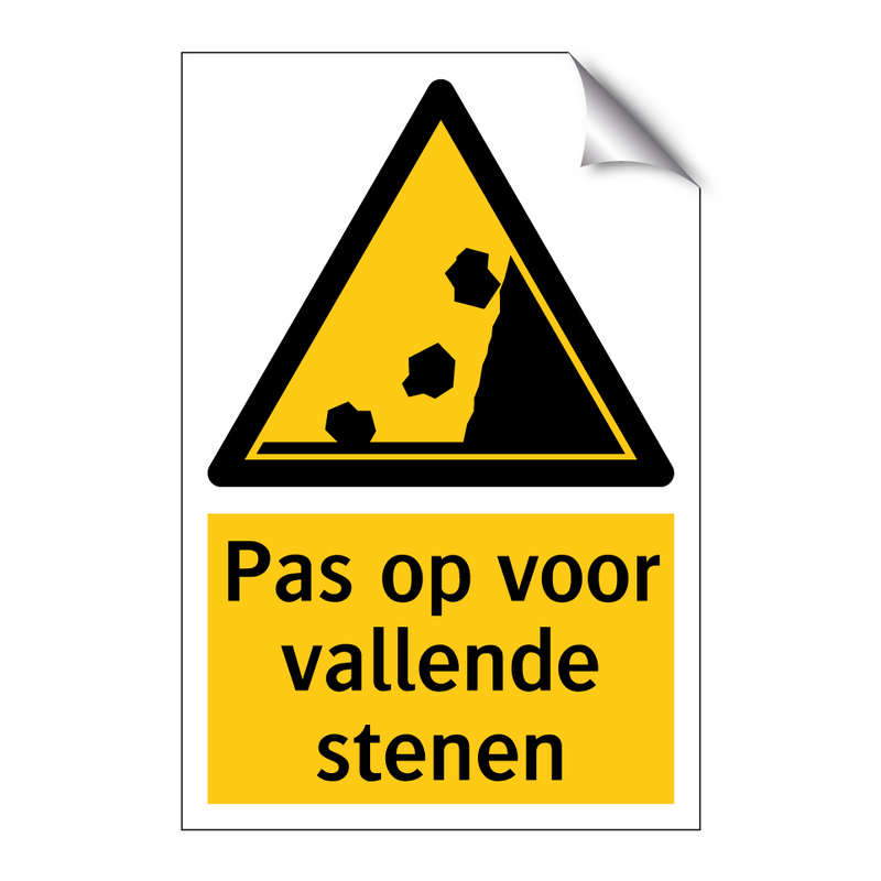 Pas op voor vallende stenen