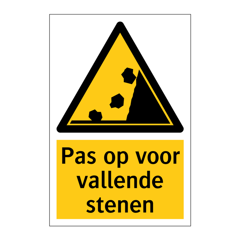 Pas op voor vallende stenen