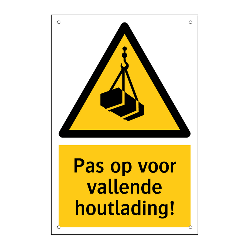 Pas op voor vallende houtlading!