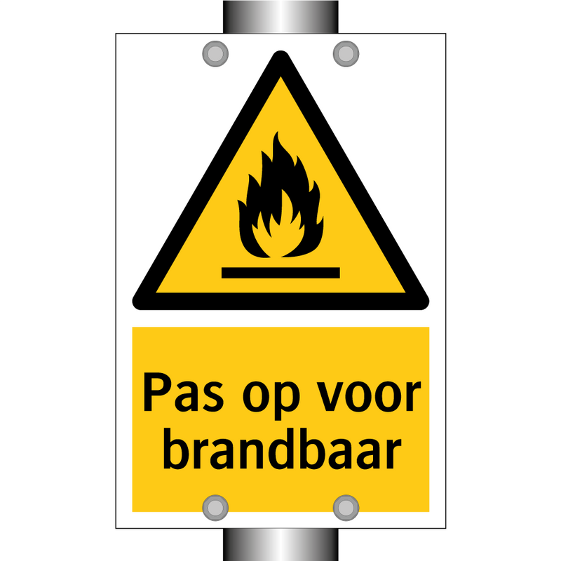 Pas op voor brandbaar