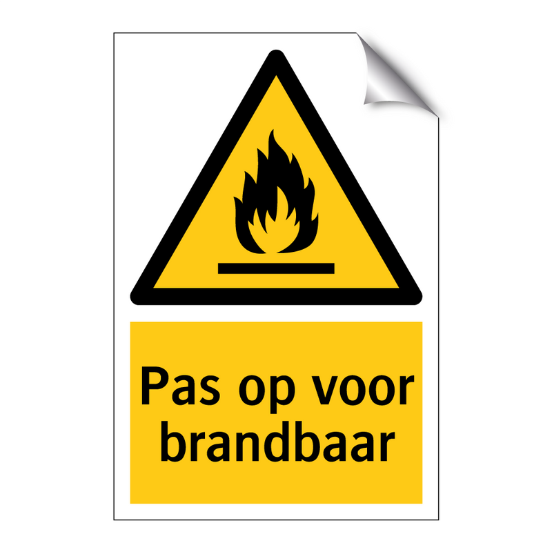 Pas op voor brandbaar