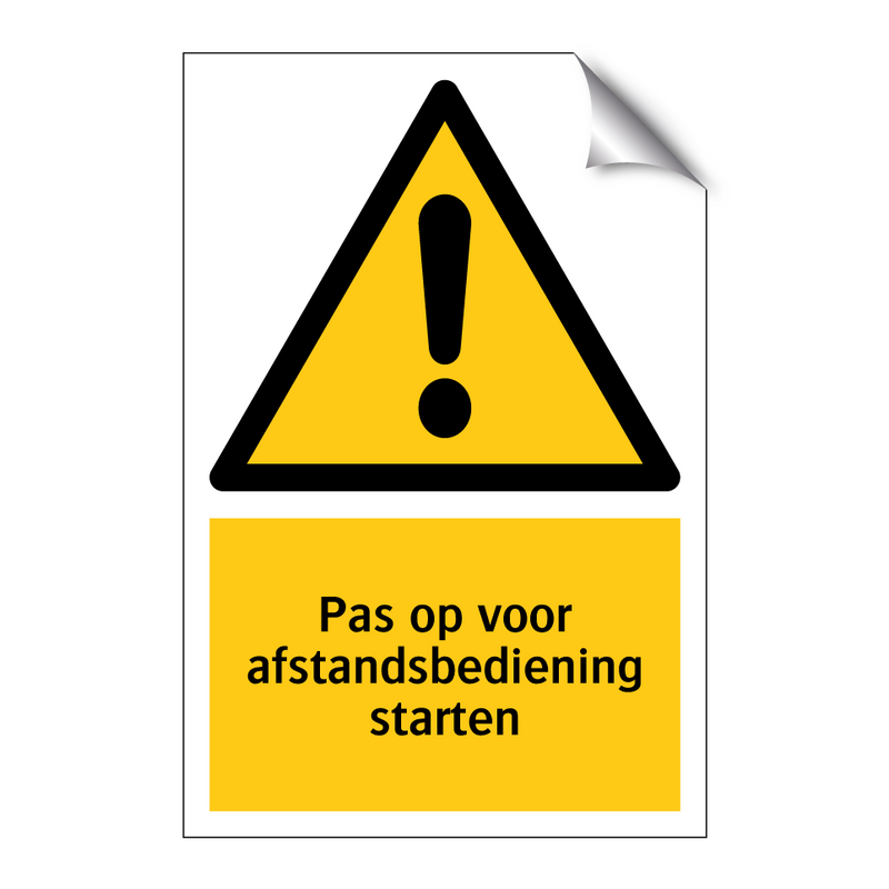 Pas op voor afstandsbediening starten