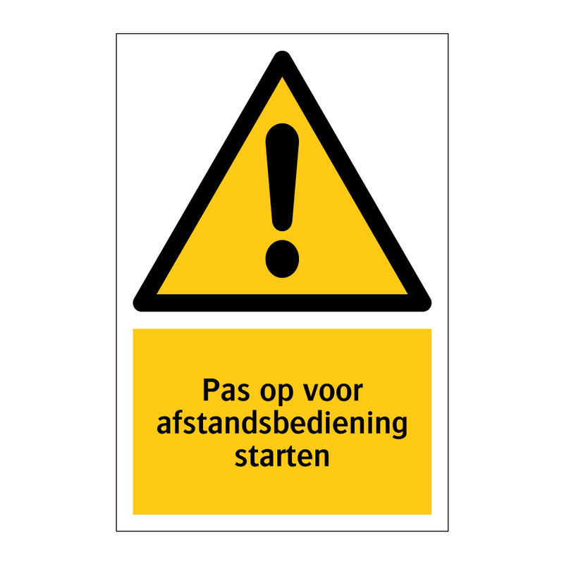 Pas op voor afstandsbediening starten