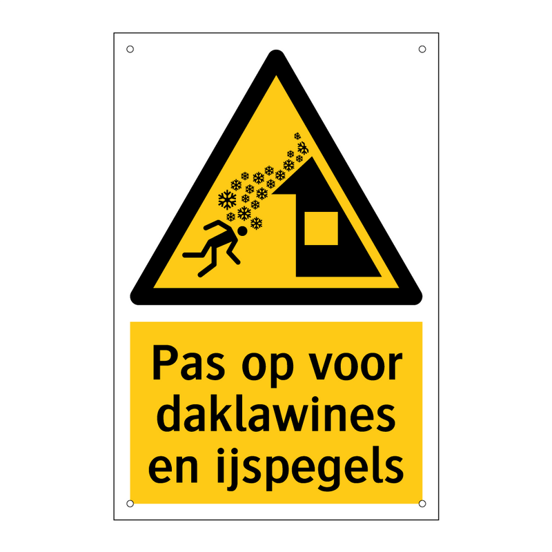 Pas op voor daklawines en ijspegels