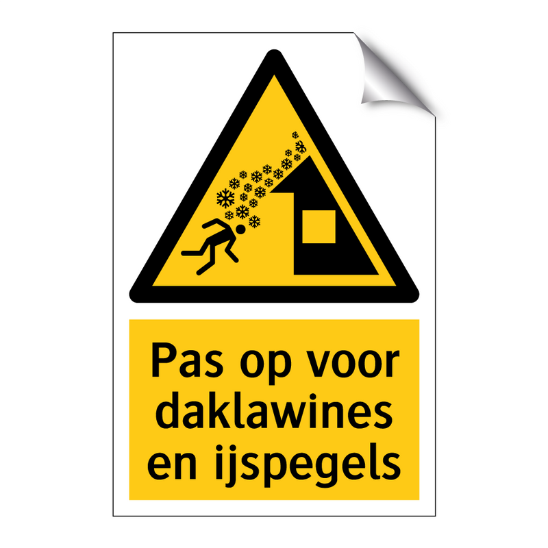 Pas op voor daklawines en ijspegels