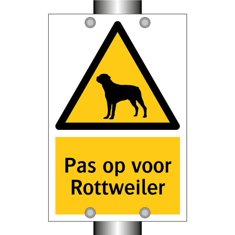 Pas op voor Rottweiler