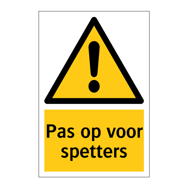 Pas op voor spetters