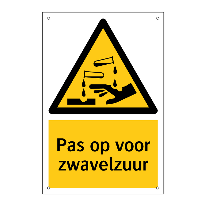 Pas op voor zwavelzuur