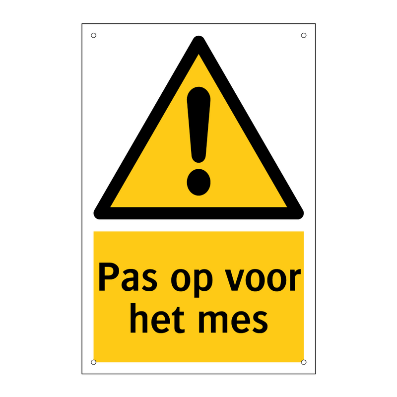 Pas op voor het mes