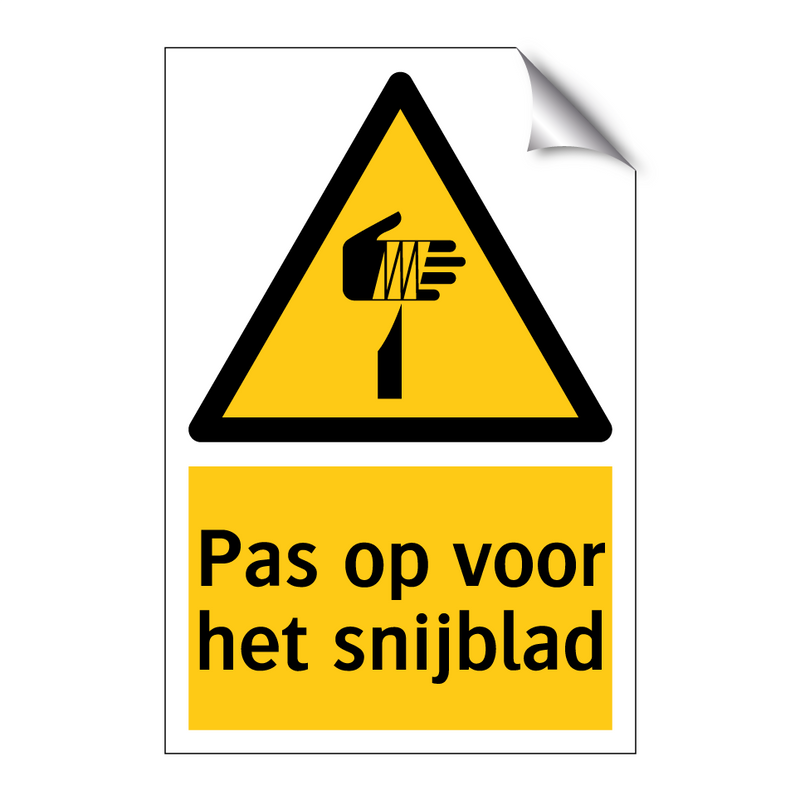 Pas op voor het snijblad