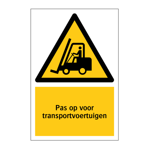 Pas op voor transportvoertuigen