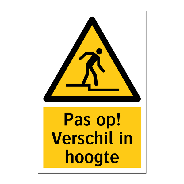 Pas op! Verschil in hoogte