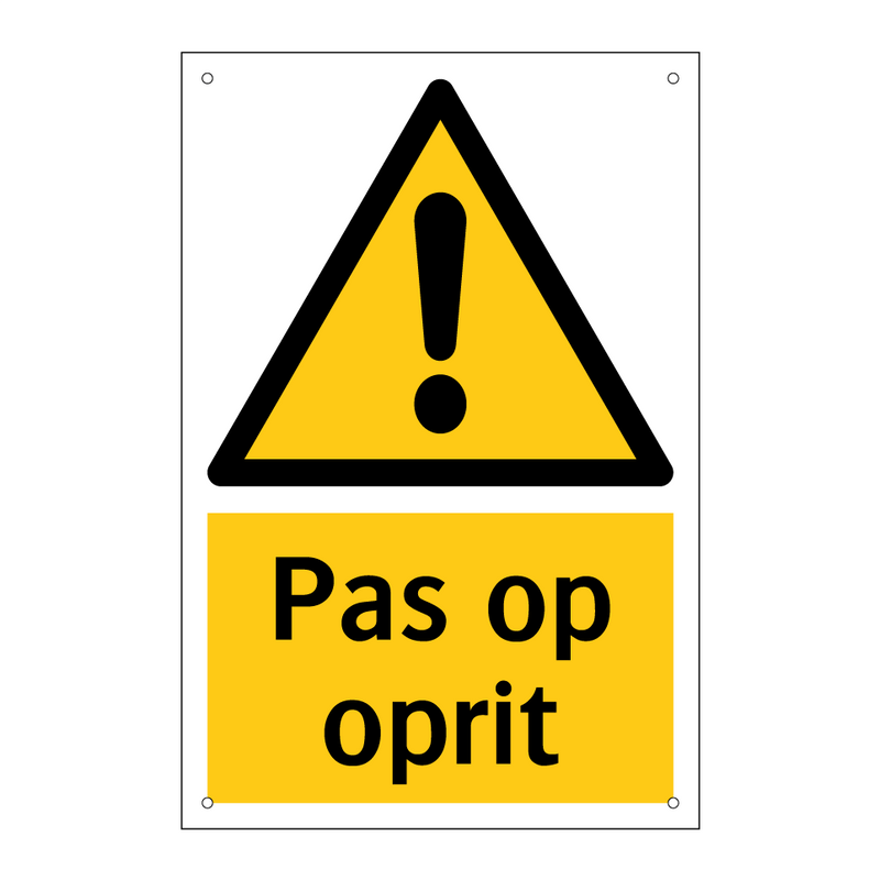 Pas op oprit