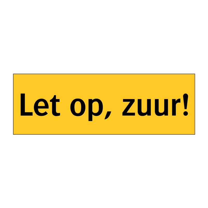 Let op, zuur! & Let op, zuur! & Let op, zuur! & Let op, zuur! & Let op, zuur! & Let op, zuur!