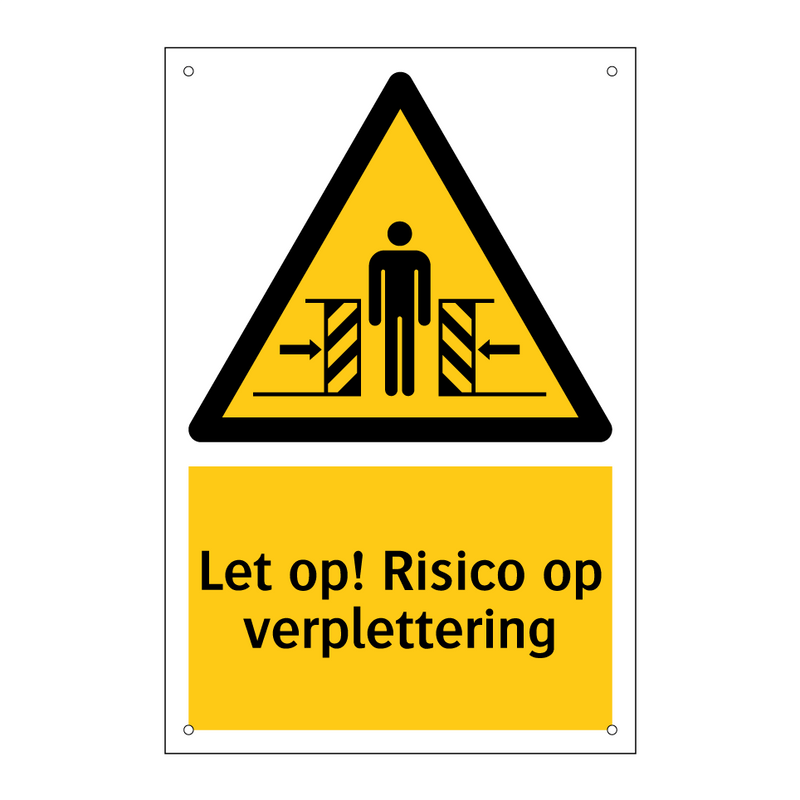 Let op! Risico op verplettering