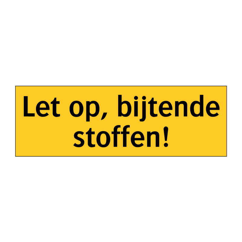 Let op, bijtende stoffen! & Let op, bijtende stoffen! & Let op, bijtende stoffen!