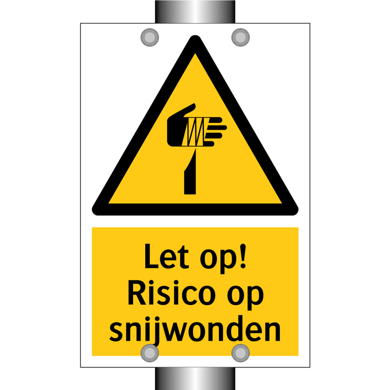 Let op! Risico op snijwonden