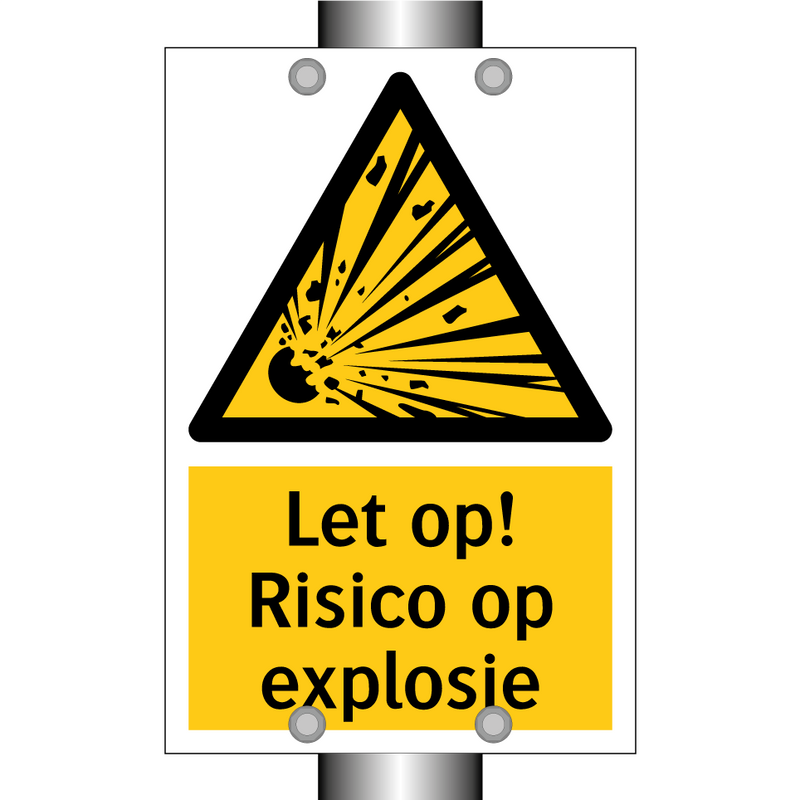 Let op! Risico op explosie