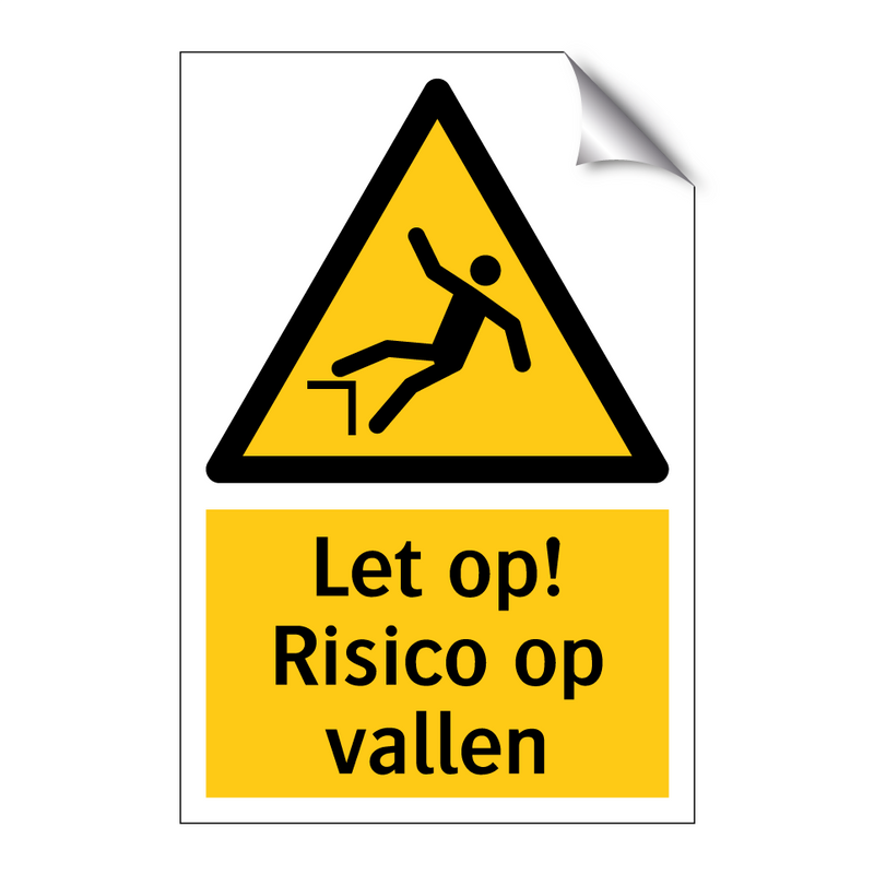 Let op! Risico op vallen