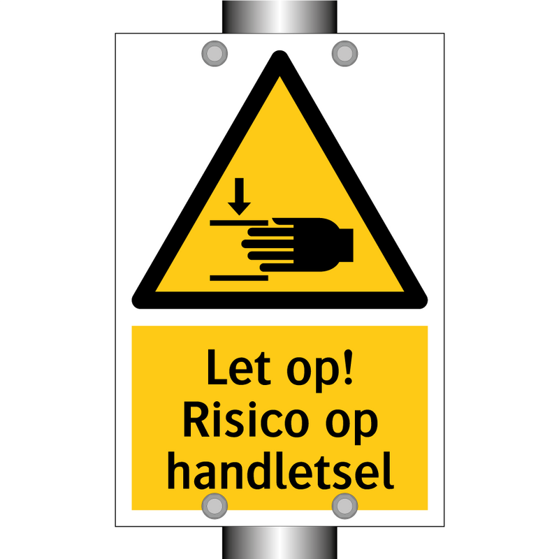 Let op! Risico op handletsel