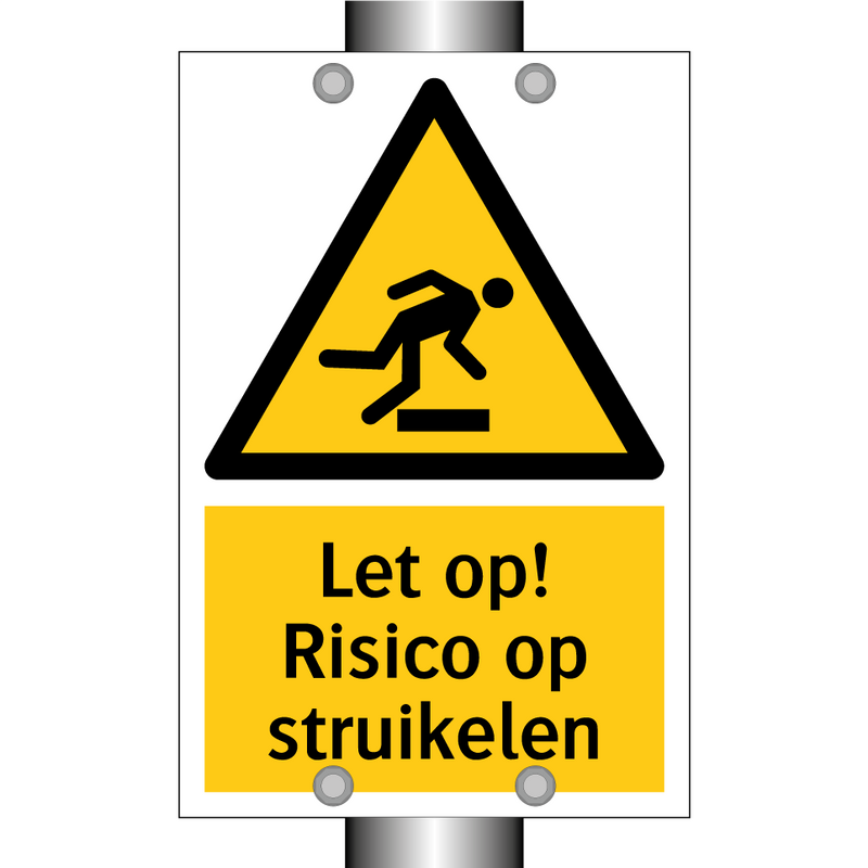 Let op! Risico op struikelen