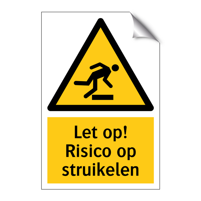 Let op! Risico op struikelen