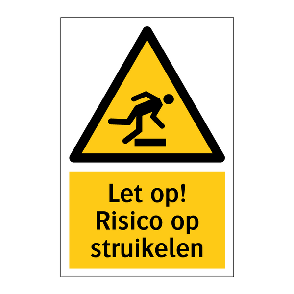 Let op! Risico op struikelen