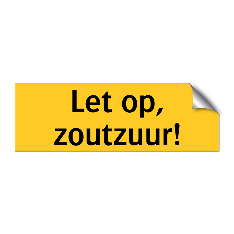 Let op, zoutzuur! & Let op, zoutzuur! & Let op, zoutzuur! & Let op, zoutzuur!