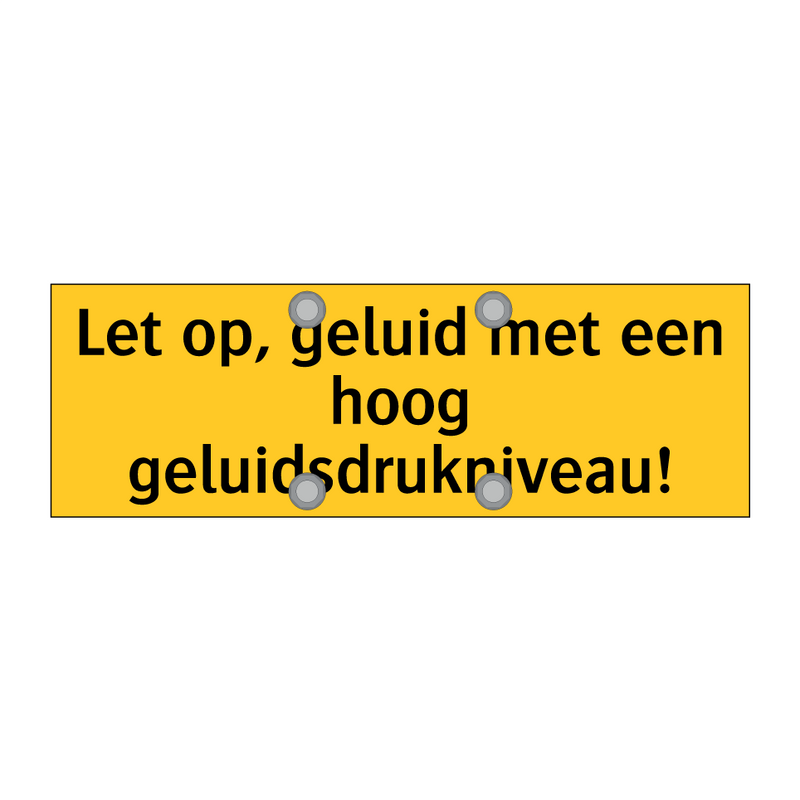 Let op, geluid met een hoog geluidsdrukniveau! & Let op, geluid met een hoog geluidsdrukniveau!